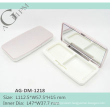 Rectangular Compact Powder Case/Compact Powder Container With Mirror AG-DM-1218, AGPM Cosmetic Packaging , Custom colors/Logo